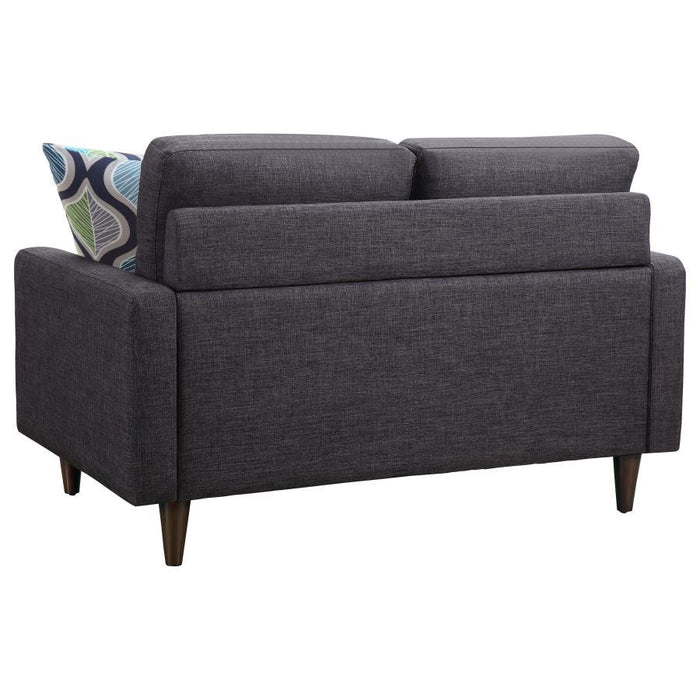 Grey - Watsonville Tufted Back Loveseat Grey