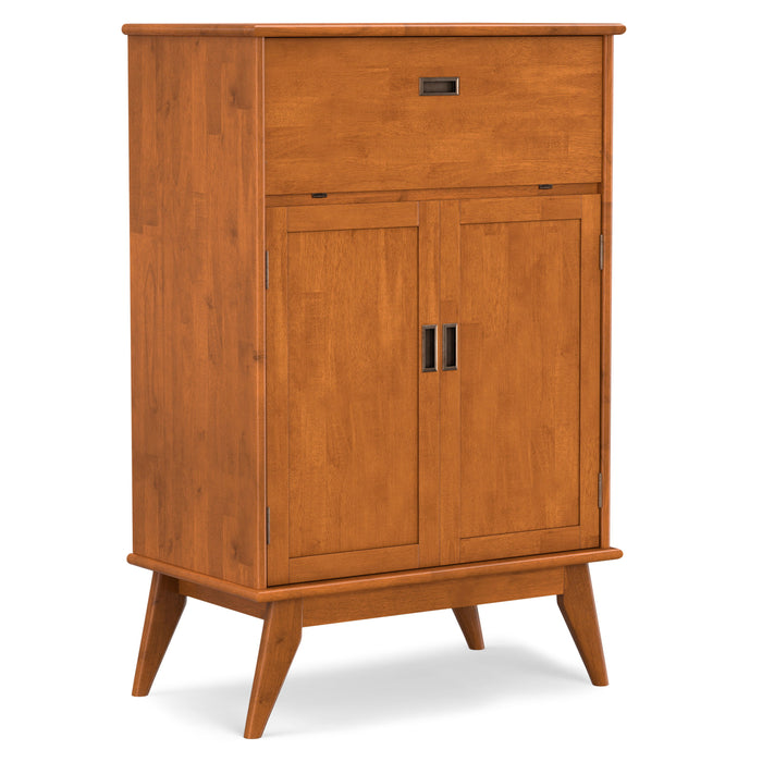 Draper - Mid Century Bar Cabinet - Teak Brown