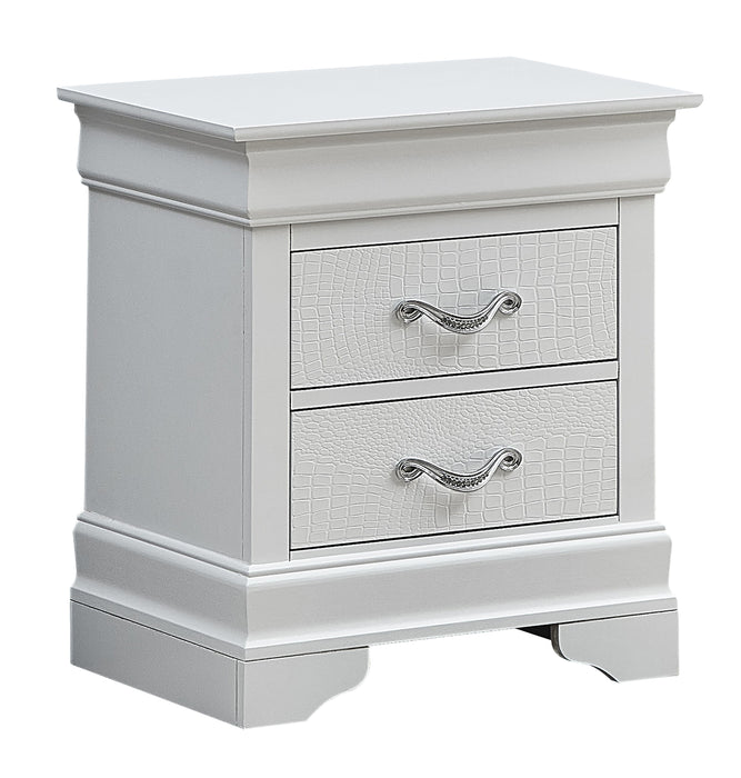 Lorana - Nightstand - Silver Champagne