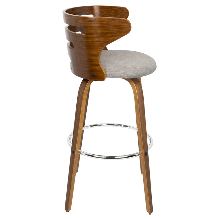 Cosini - Mid Century Modern Fixed Height Barstool With Swivel (Set of 2)