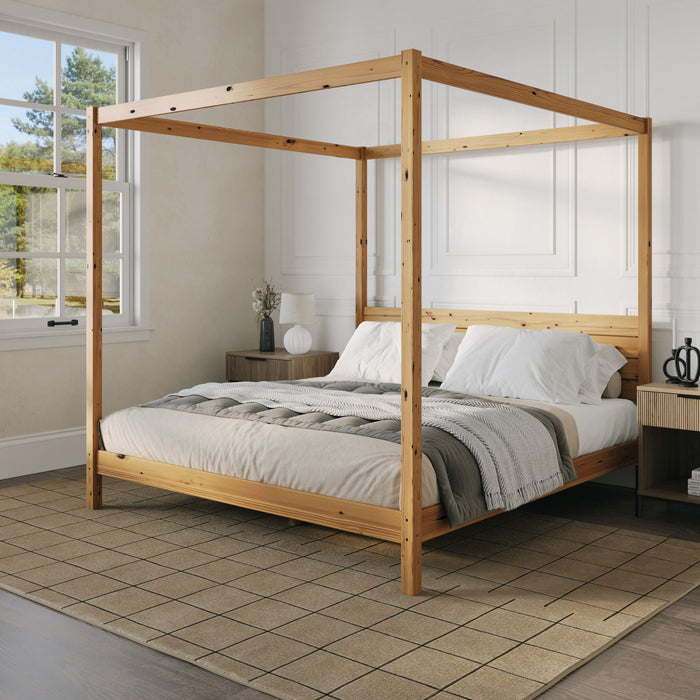 Canopy Bed Frame Modern Minimalist Boho