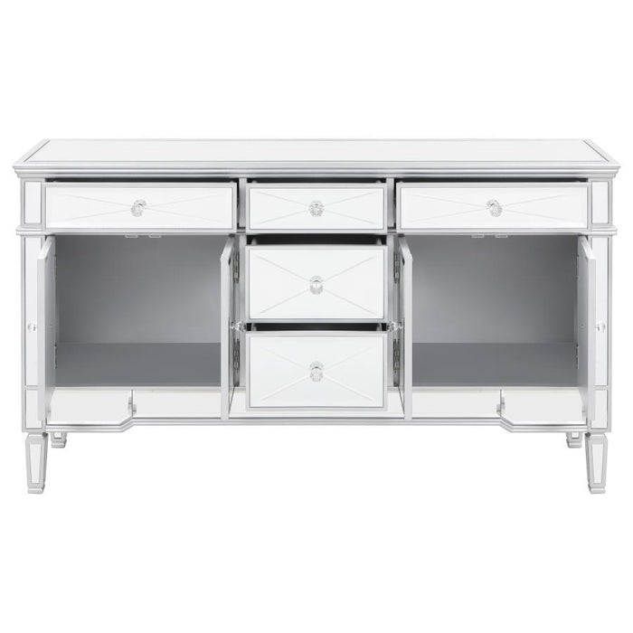 5-drawer Accent Cabinet Silver