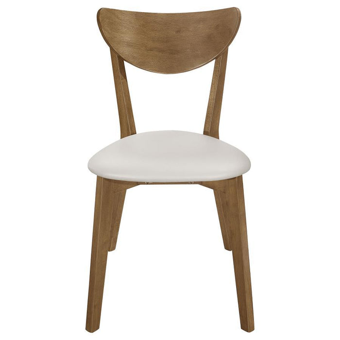 Kersey Collection - Tan Pu - Kersey Dining Side Chairs With Curved Backs Beige And Chestnut (Set of 2)