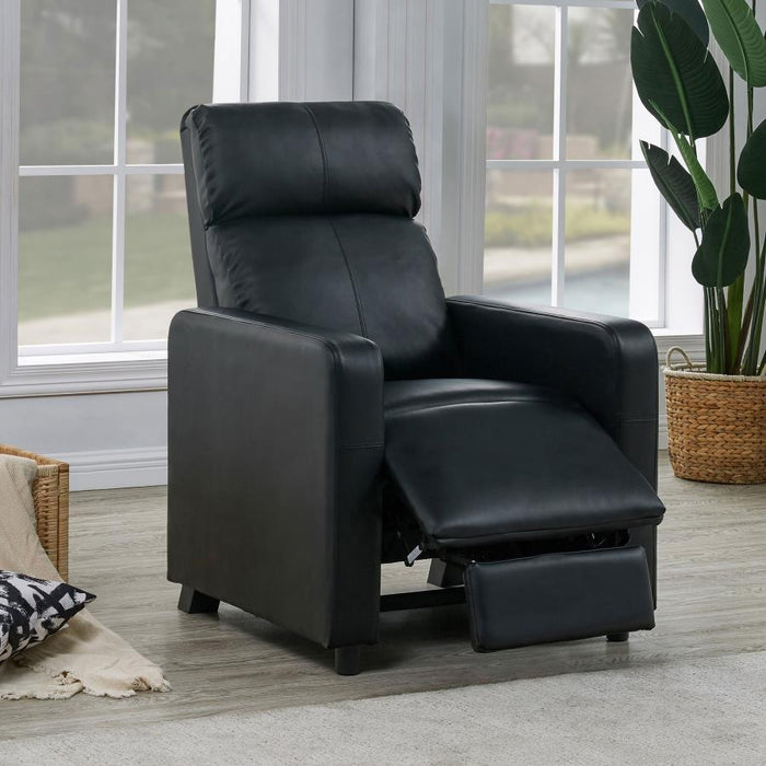 Toohey Home Theater Collection - Black - Toohey Home Theater Push Back Recliner Black