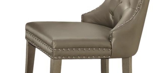 Kacela - Synthetic Leather Side Chair (Set of 2) - Champagne