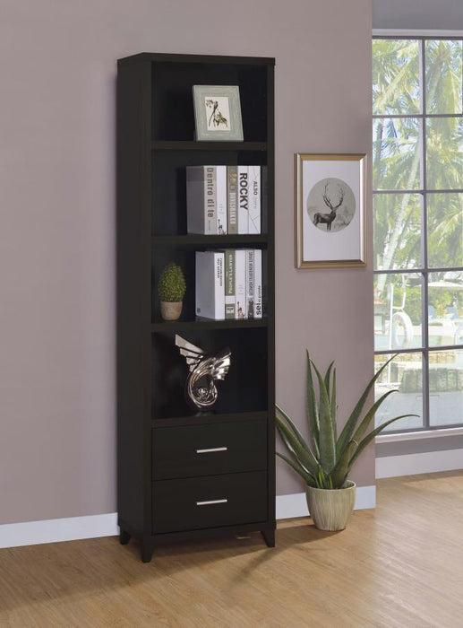 Living Room : Tv Consoles - 2-drawer Media Tower Cappuccino