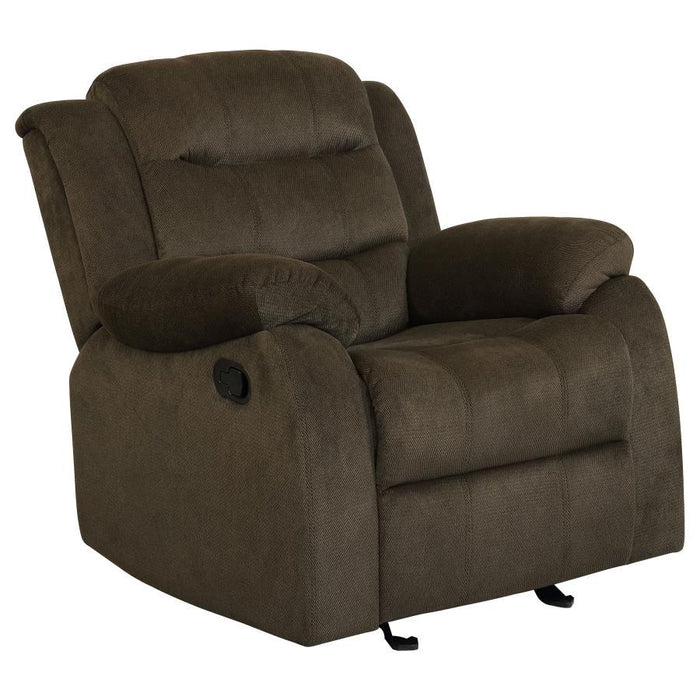 Rodman Motion Collection - Olive Brown - Rodman Upholstered Glider Recliner Chocolate