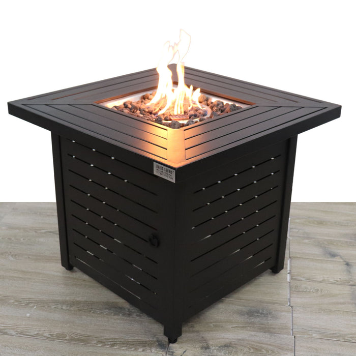 Propane / Gas Fire Pit Table - Black