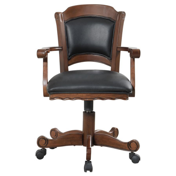 Turk Game Table - Black - Turk Game Chair With Casters Black And Tobacco