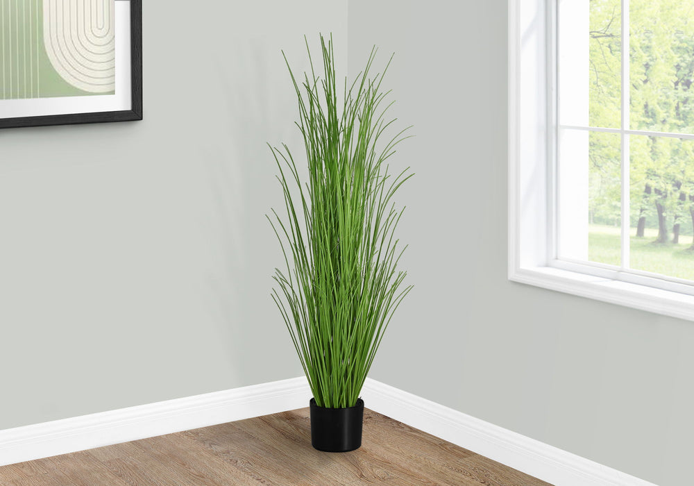 Artificial Plant, 47" Tall, Grass Tree, Indoor, Faux, Fake, Floor, Greenery, Potted, Real Touch, Decorative - Green / Black