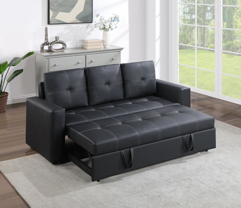 Aiden - Linen Fabric Sleeper Sofa With Tufting