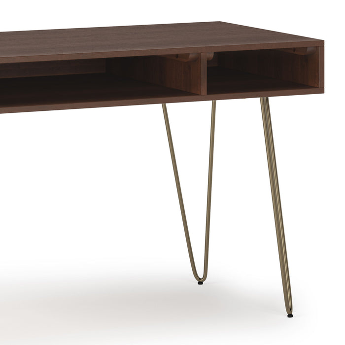 Hunter - Desk - Umber Brown / Gold