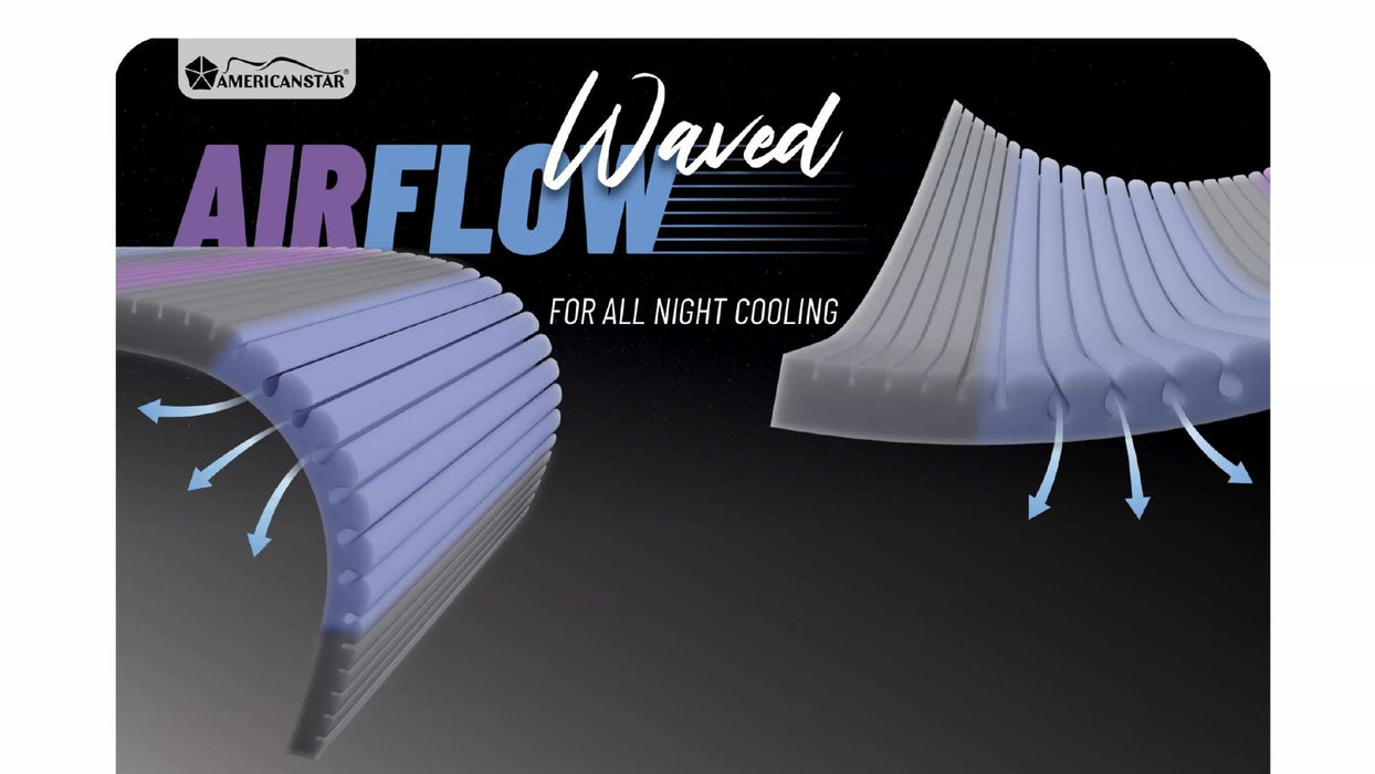 Waved 13.5" Hybrid Firm Mattress King - Suggested for Stomach Sleepers