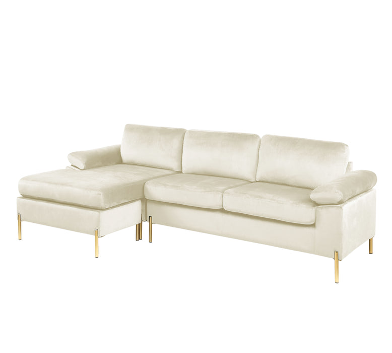 Shannon - Velvet Sectional Sofa With Chaise