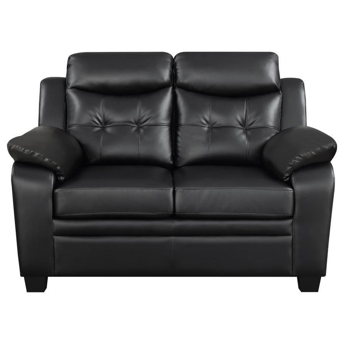 Black - Finley Tufted Upholstered Loveseat Black