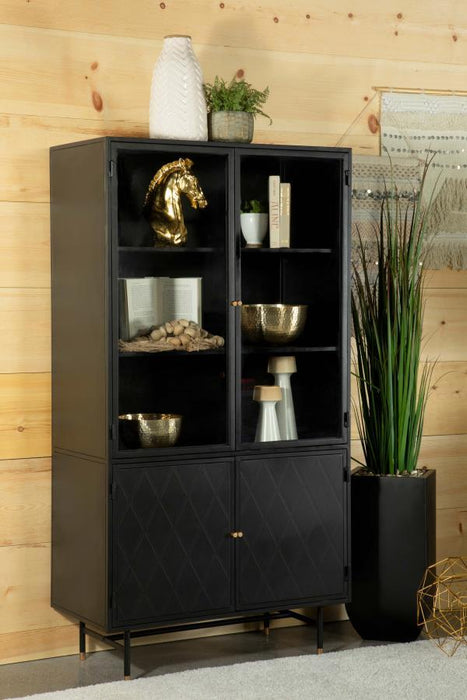 Santiago - Rectangular 4-Door Cabinet - Matte Black