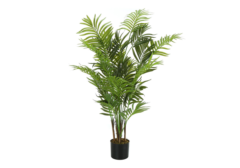 47" Tall, Artificial Plant, Areca Palm Tree, Indoor, Faux, Fake, Floor, Greenery, Potted, Real Touch, Decorative - Green / Black