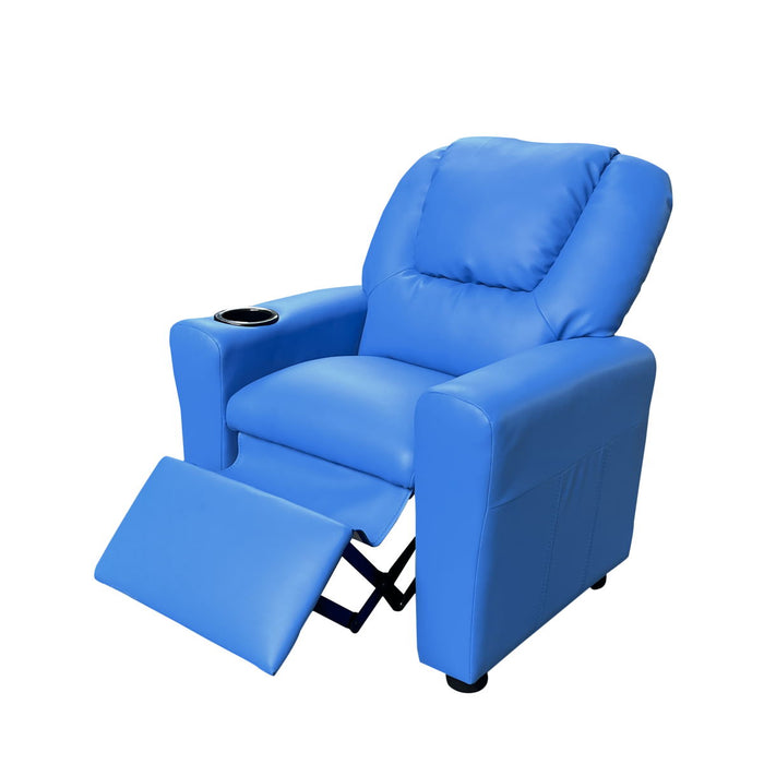 Marisa - PU Leather Kids Recliner Chair With Cupholder