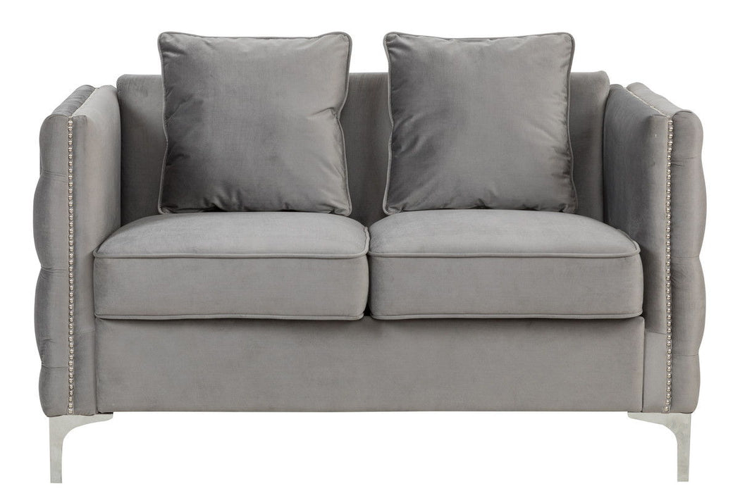 Bayberry - Velvet Loveseat With 2 Pillows