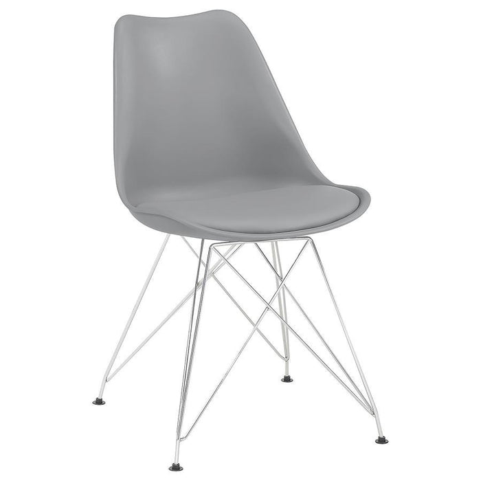 Grey - Athena Upholstered Side Chairs Grey (Set of 2)