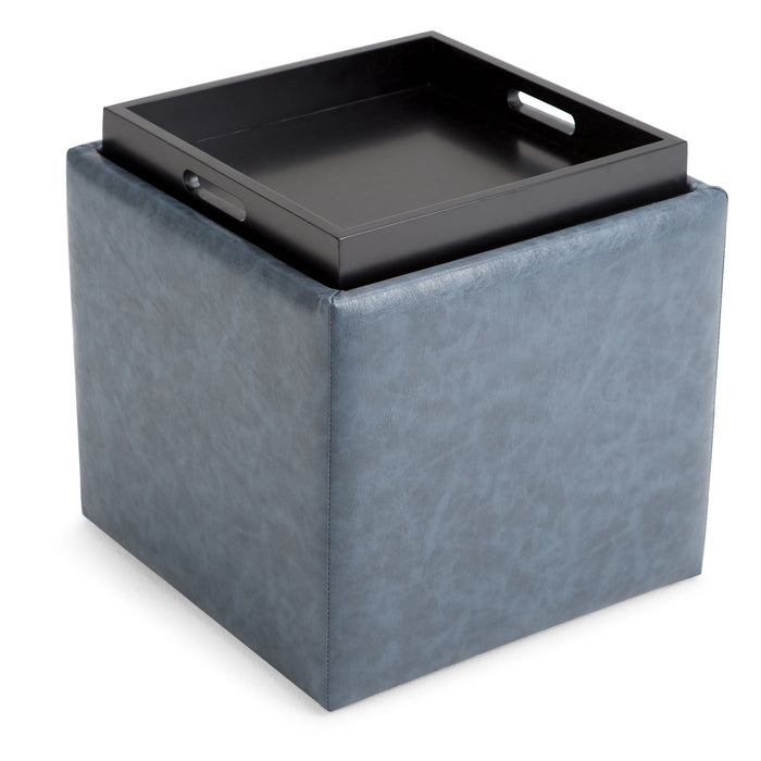 Rockwood - Cube Storage Ottoman with Tray