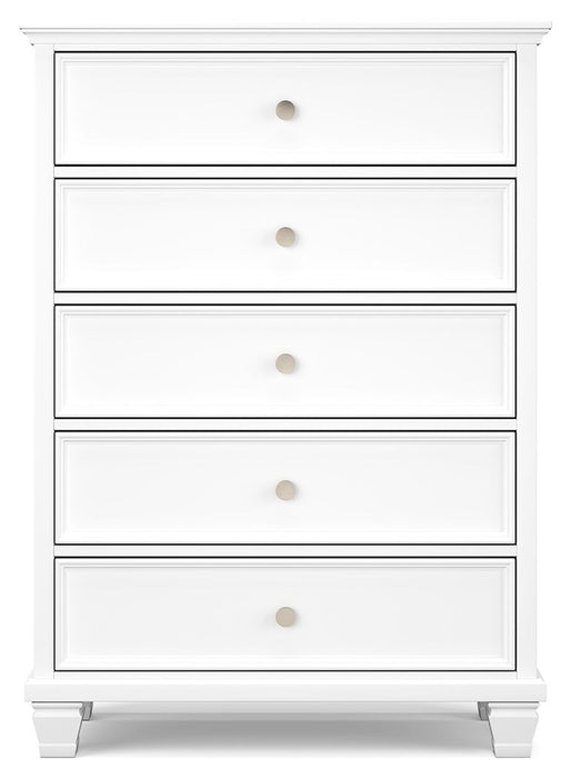 Fortman - White - Five Drawer Chest