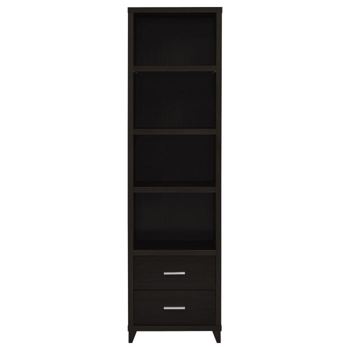 Living Room : Tv Consoles - 2-drawer Media Tower Cappuccino