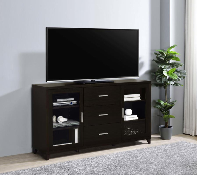 Living Room : Tv Consoles - 2-door Tv Stand With Adjustable Shelves Cappuccino