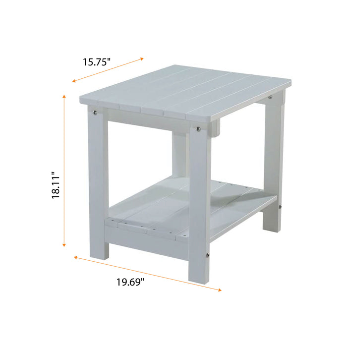 Key West - Weather Resistant Outdoor Indoor Plastic Wood End Table