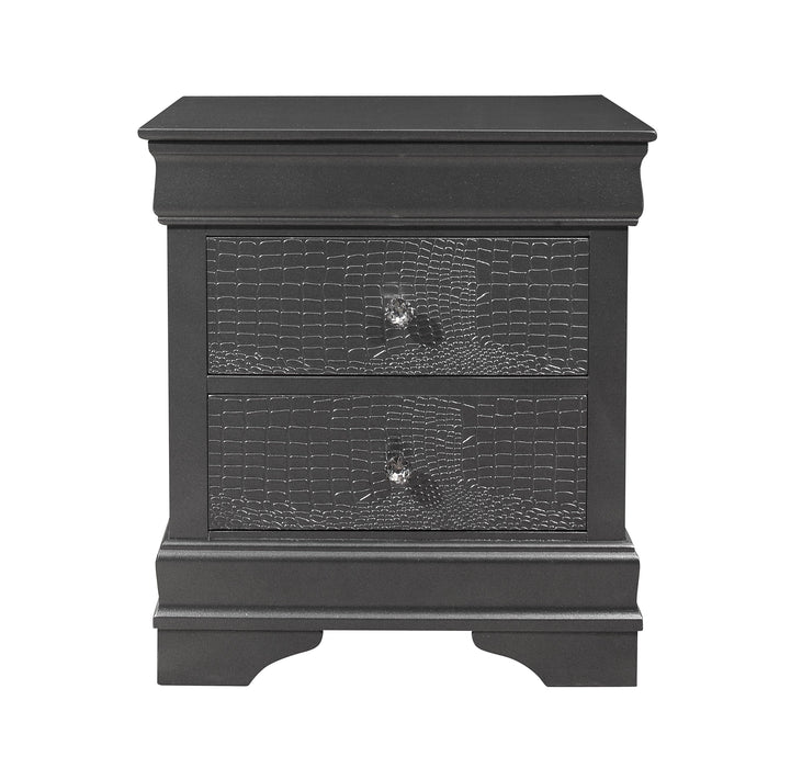 Shaker - Crocodile Metallic Nightstand