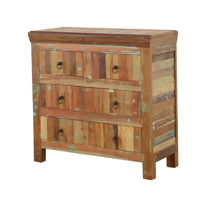 4-drawer Accent Cabinet Reclaimed Wood