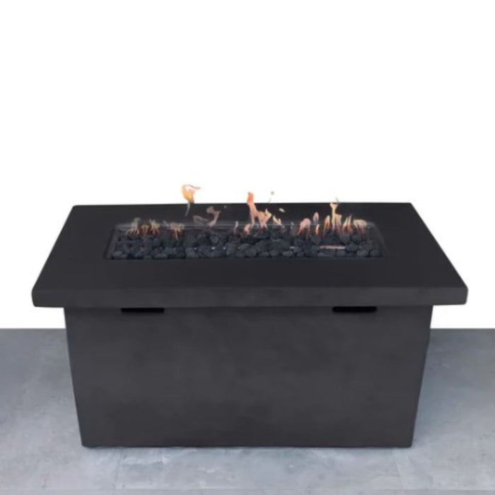 Reinforced - Propane Outdoor Fire Pit Table Durable Construction - Charcoal