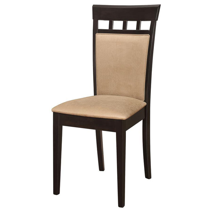 Gabriel Collection - Beige - Gabriel Upholstered Side Chairs Cappuccino And Tan (Set of 2)