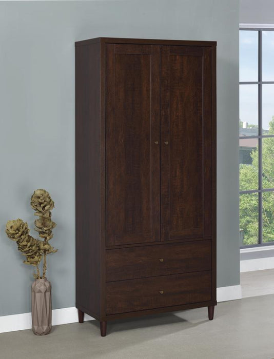 2-door Tall Accent Cabinet Rustic Tobacco