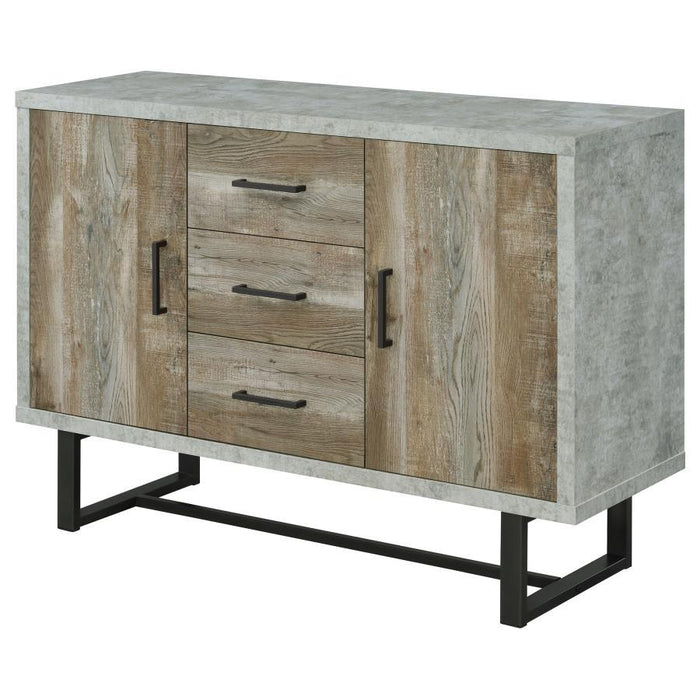 Abelardo - 3-Drawer Accent Cabinet - Weathered Oak And Cement