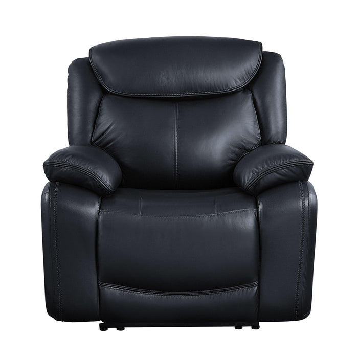 Ralorel - Recliner - Black Top Grain Leather