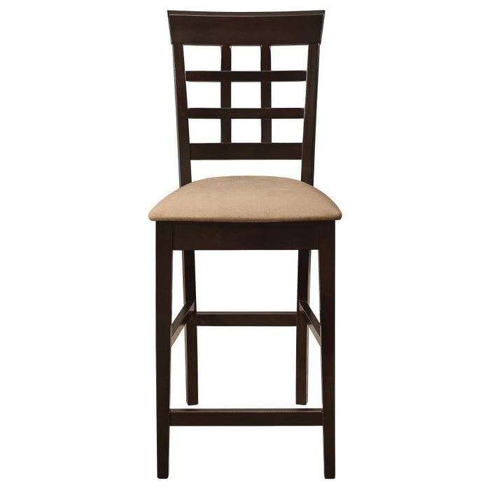 Gabriel Collection - Tan - Upholstered Counter Height Stools Cappuccino And Tan (Set of 2)