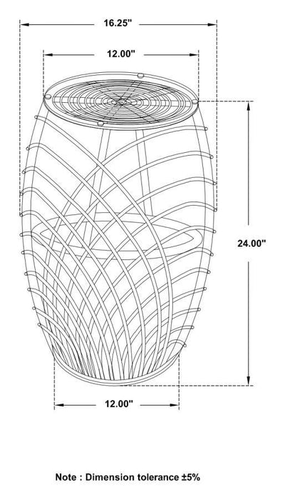 Dahlia - Round Woven Rattan End Table - Natural