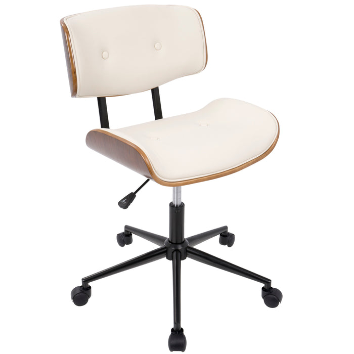 Lombardi - Mid Century Modern Adjustable Office Chair With Swivel