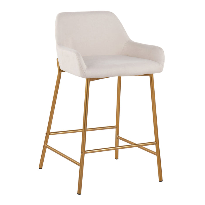 Daniella - Contemporary / Glam Fixed Height Counter Stool (Set of 2)