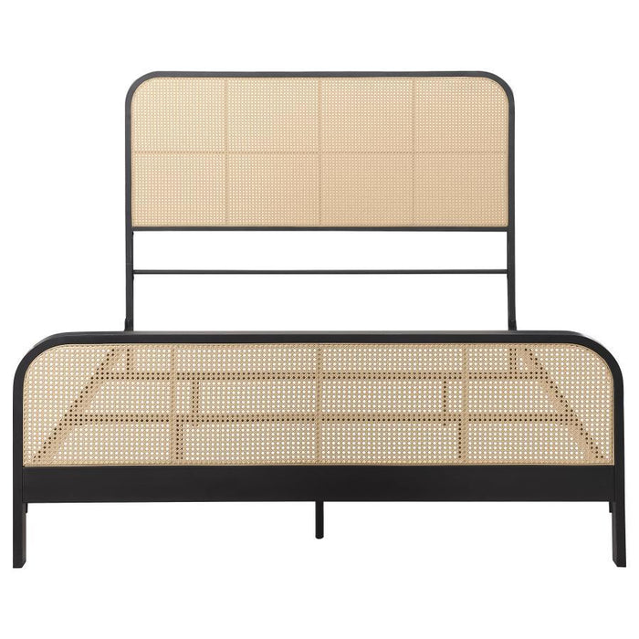 Lanewood - Polyethylene PE Rattan Upholstered Metal Bed