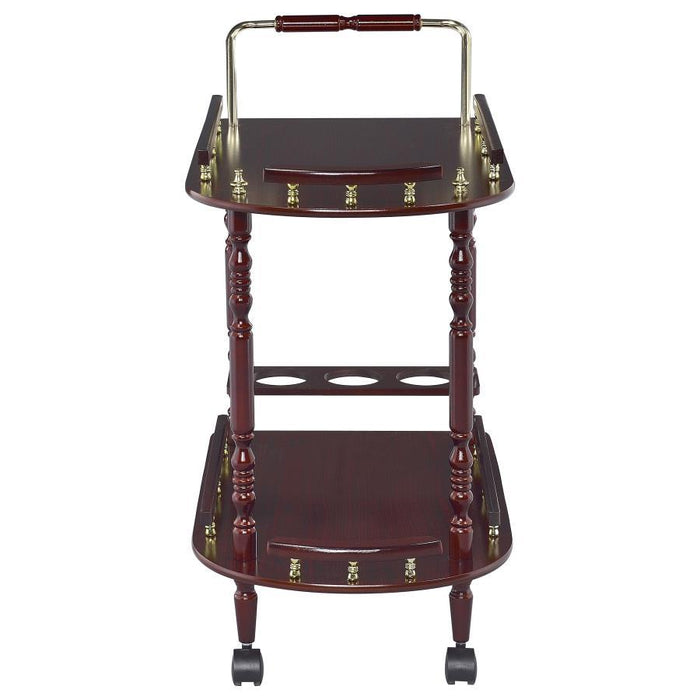 Rec Room: Serving Carts - 2-tier Serving Cart Merlot And Brass