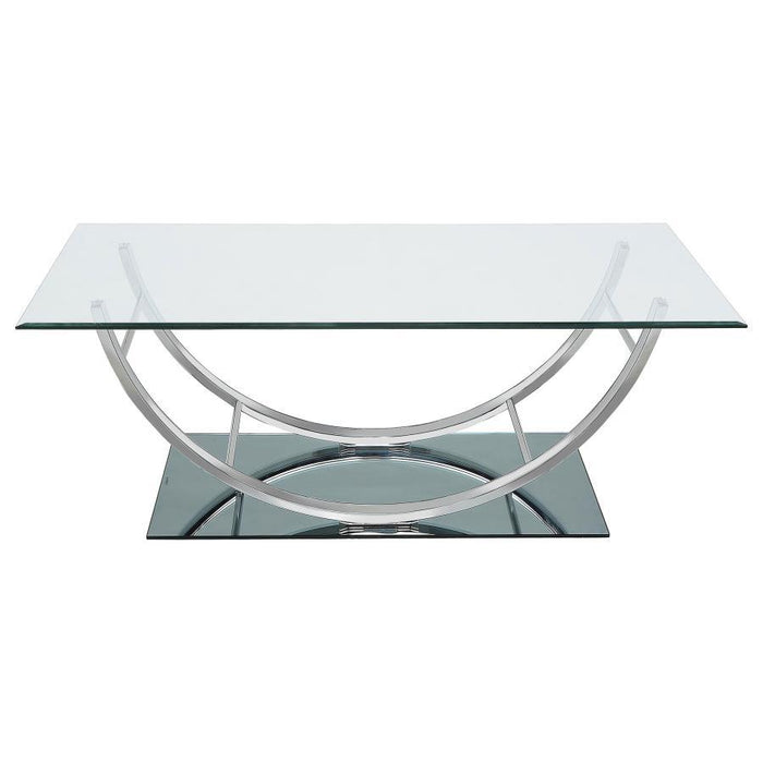 Avison Collection - U-shaped Coffee Table Chrome