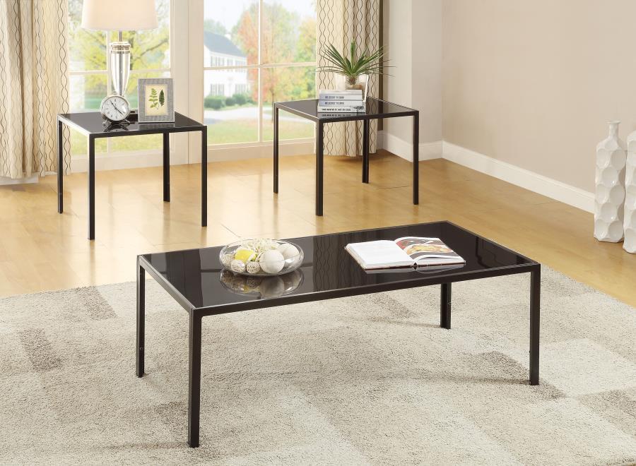 Living Room : Occasional Sets - 3-piece Occasional Table Set Warm Medium Brown