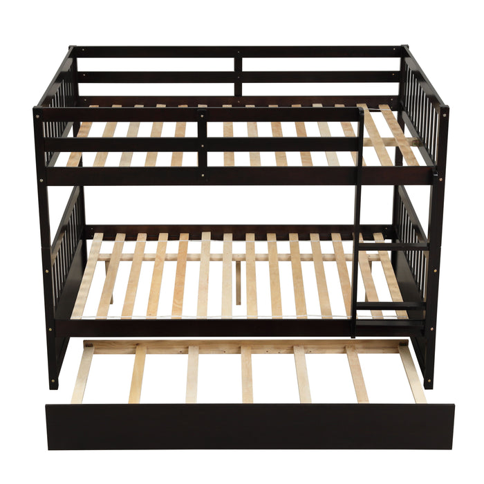 Full Over Full Bunk Bed With Trundle - Espresso