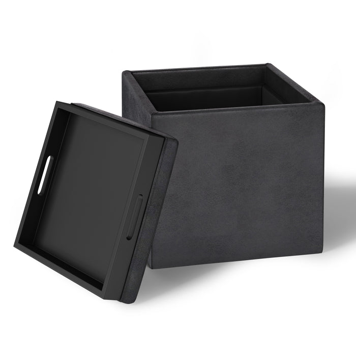 Rockwood - Cube Storage Ottoman with Tray