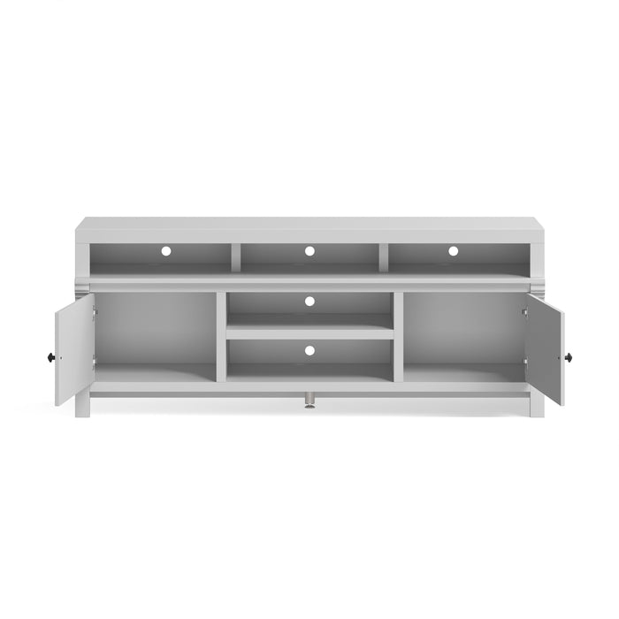 Bridgevine Home - Modern 75" TV Stand Console - White Finish