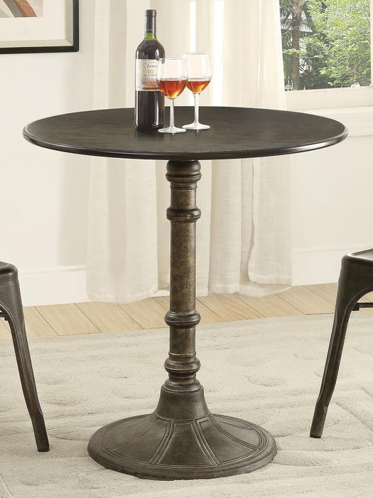 Oswego Collection - Oswego Round Bistro Dining Table Bronze