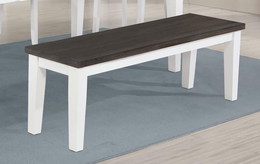 Kingman Collection - Kingman Rectangular Bench Espresso And White