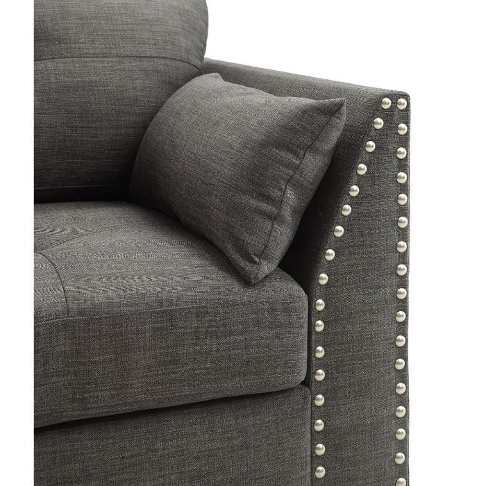 Laurissa - Loveseat - Light Charcoal Linen